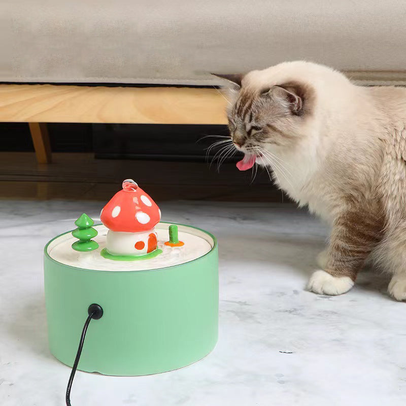 Mushroom House Pet Water Fountain