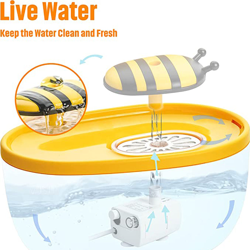 Bee Shaped Pet Water Fountain