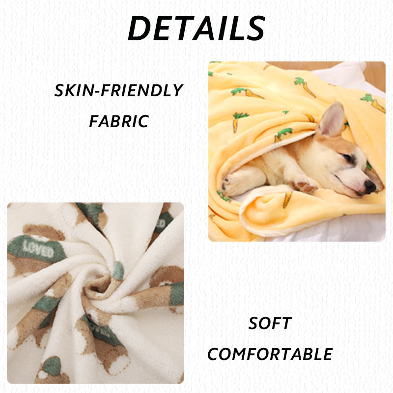 Free Monthly Gift - Super Soft Cartoon Cat Dog Blanket