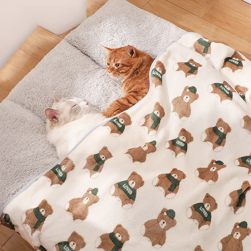 Free Monthly Gift - Super Soft Cartoon Cat Dog Blanket