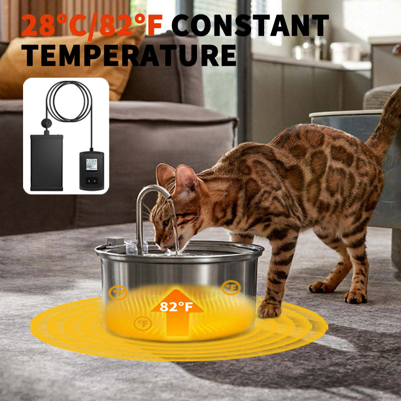 Stainless Steel Faucet Cat Water Fountain