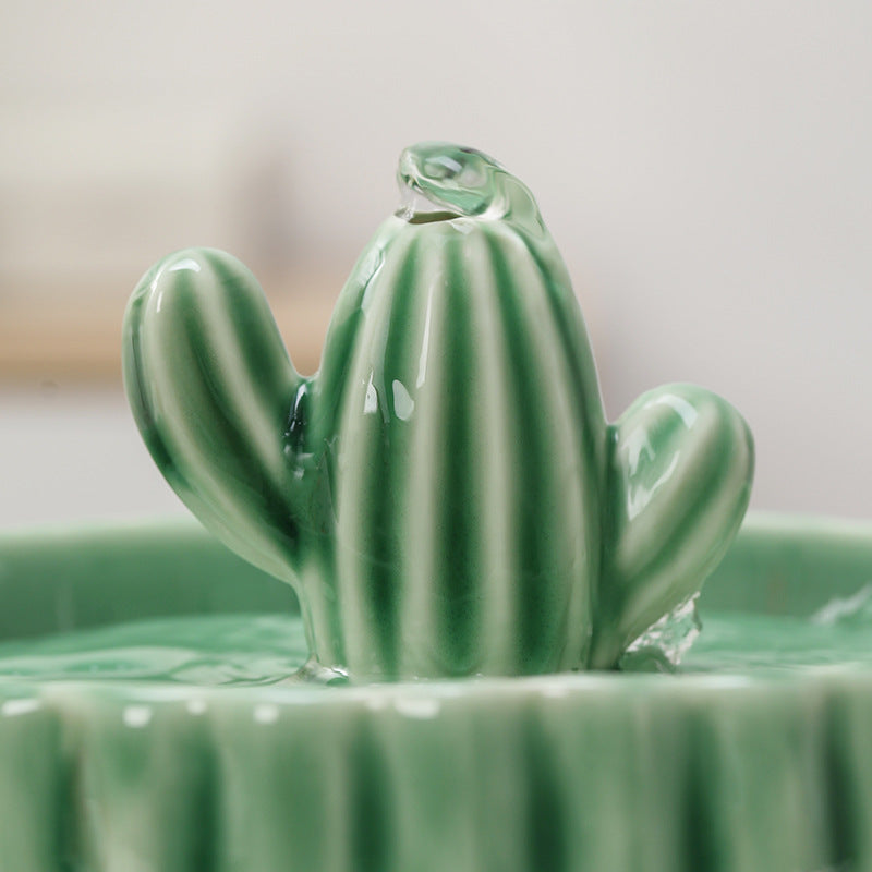 Cactus Shaped Pet Water Fountain