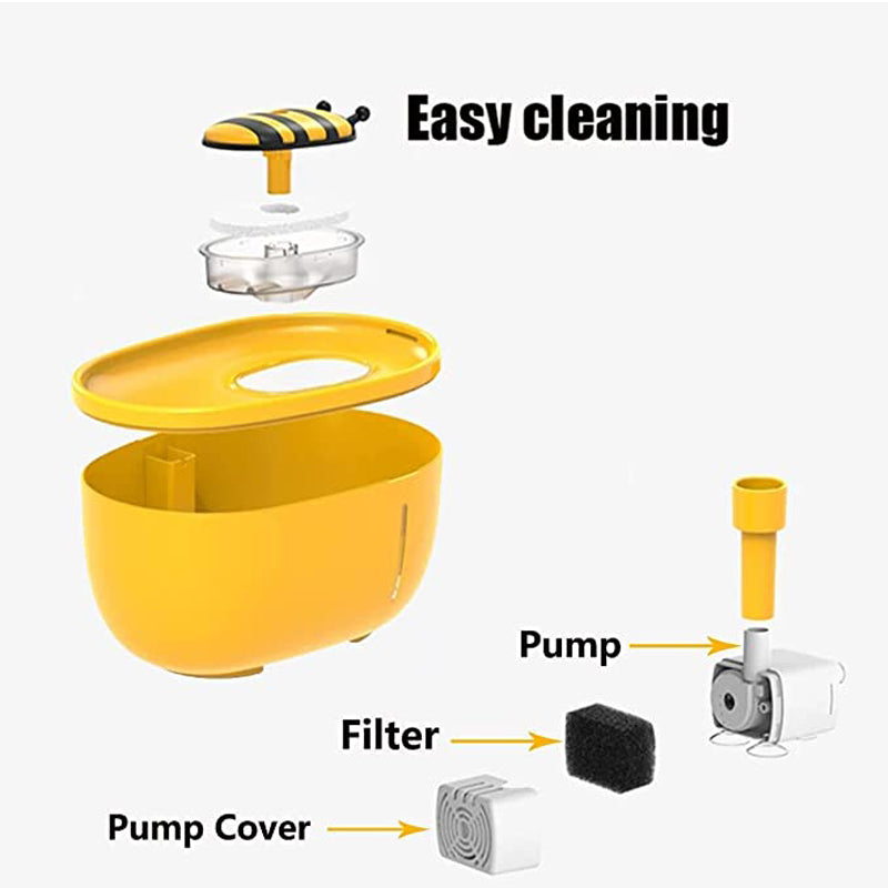 Bee Shaped Pet Water Fountain