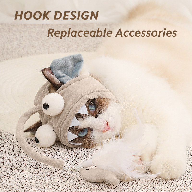 Cat Headgear Interactive Teaser Toy