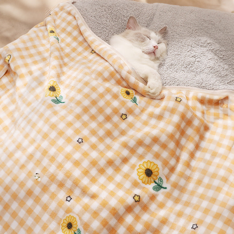 Free Monthly Gift - Super Soft Cartoon Cat Dog Blanket