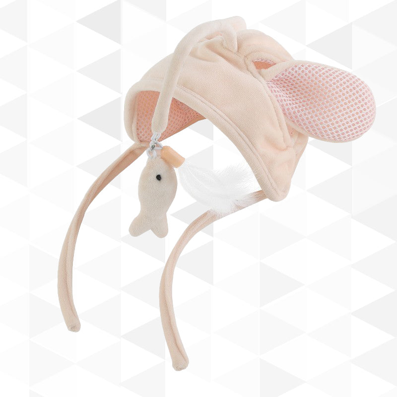 Cat Headgear Interactive Teaser Toy