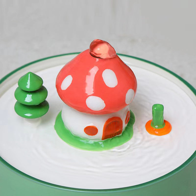 Mushroom House Pet Water Fountain