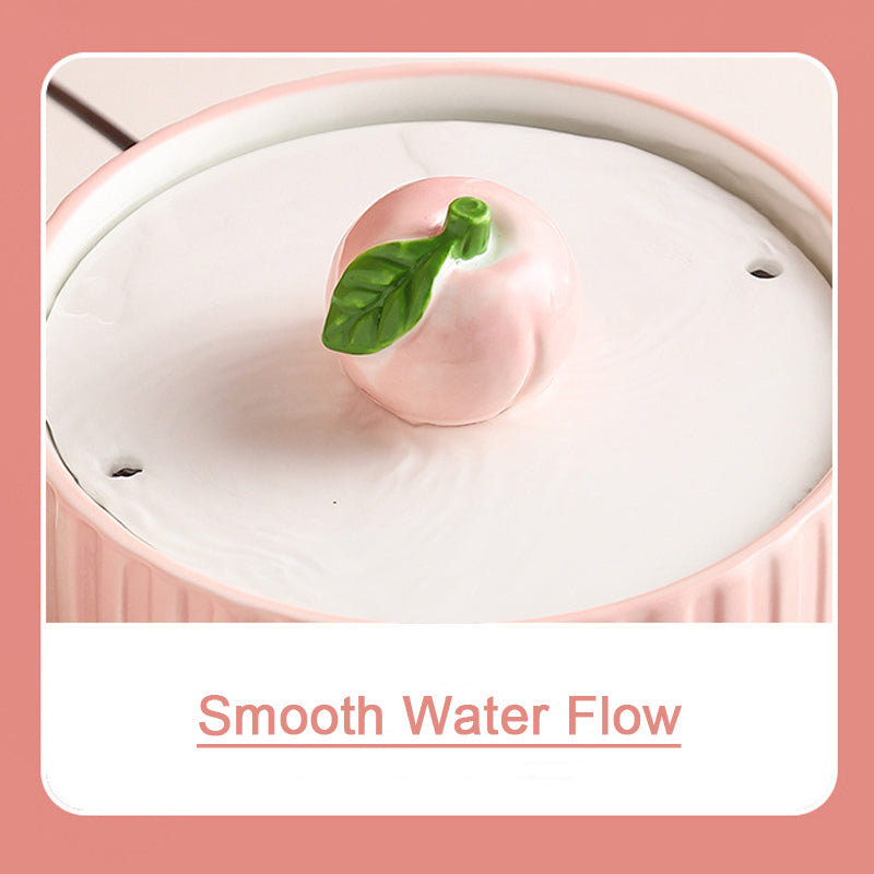 Peach Pet Water Fountain