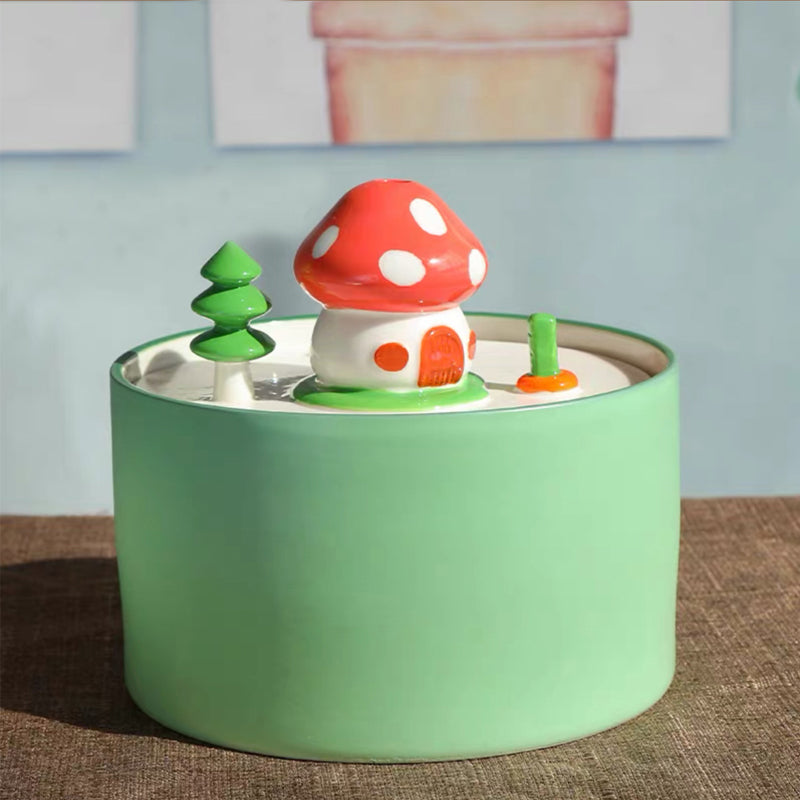 Mushroom House Pet Water Fountain